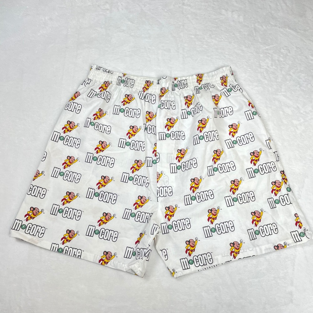 Image Boxers Pajama Shorts Cotton Mens L White Good Vintage Mighty Mouse m-core